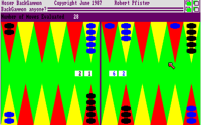 Backgammon 1990 Amiga Game - Colorful Textures - Incredible 8K Collection